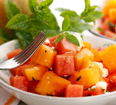 Salade de melon et pastèque